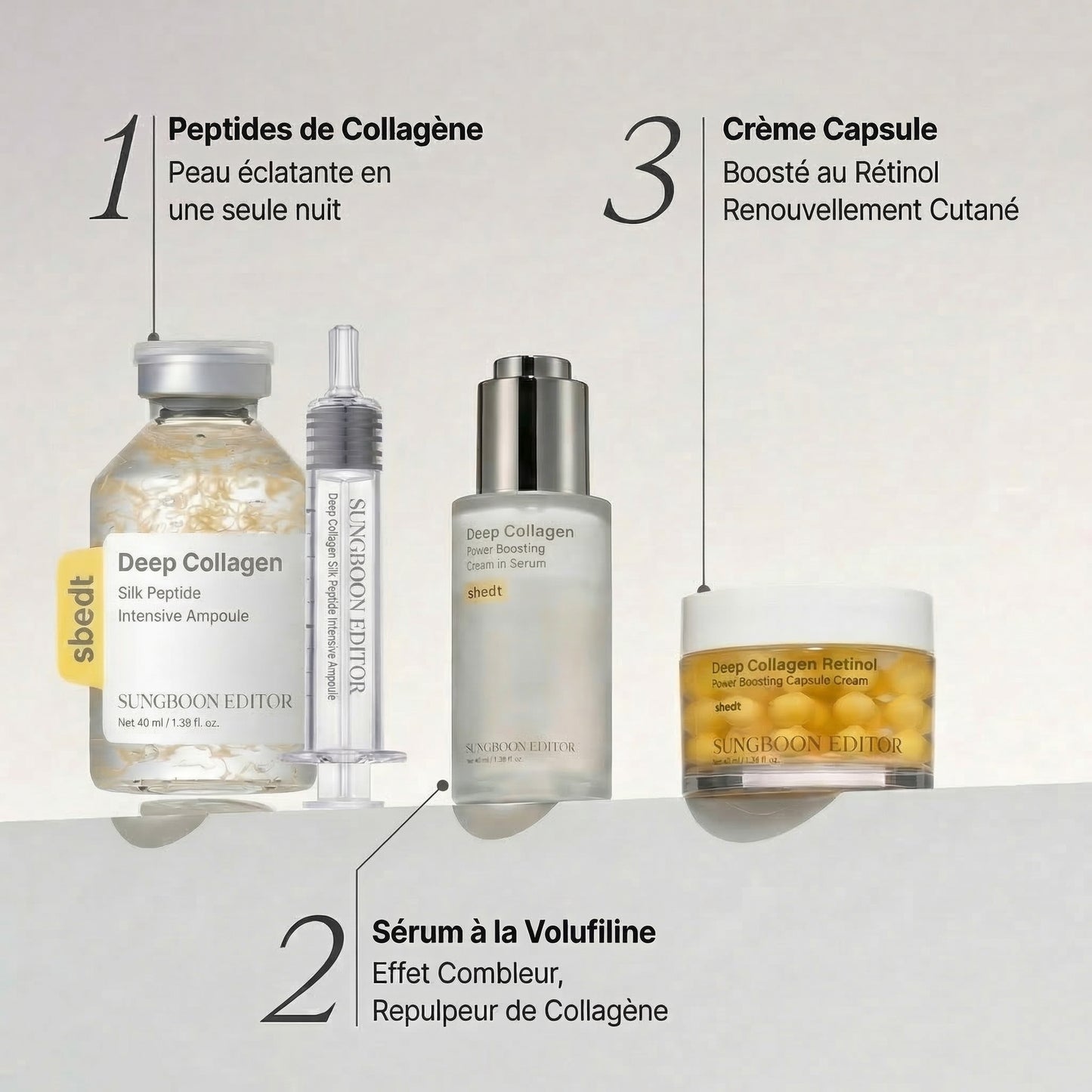 Ampoule Peptides de collagène pur - Lifting & Botox Naturel